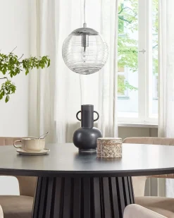 Hangeleuchte Glas Transparent Kugelform Mirna