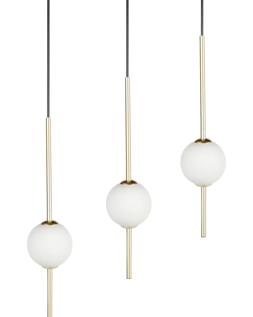 Hangeleuchte Led Metall Gold 3-Flammig Shannon