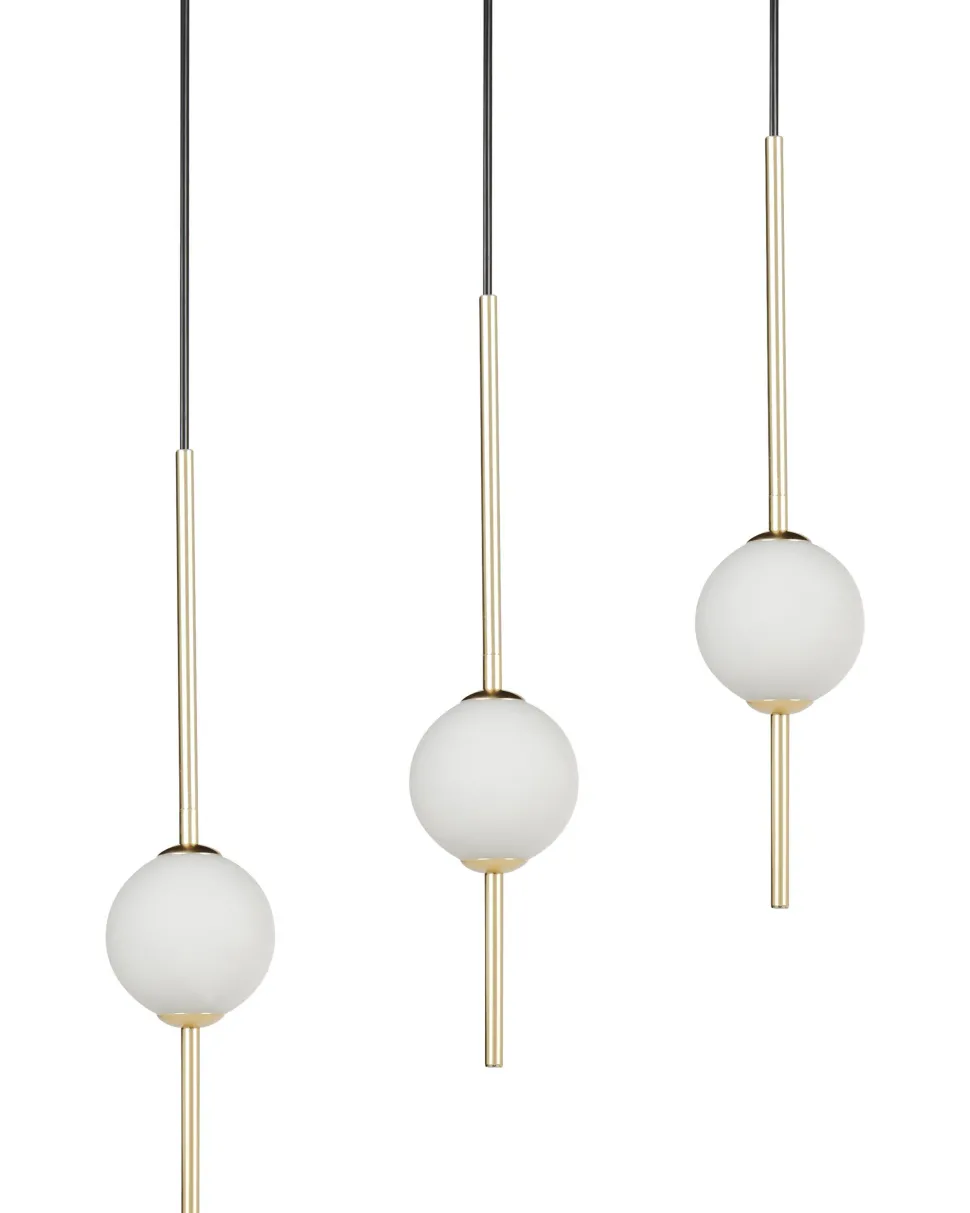 Hangeleuchte Led Metall Gold 3-Flammig Shannon