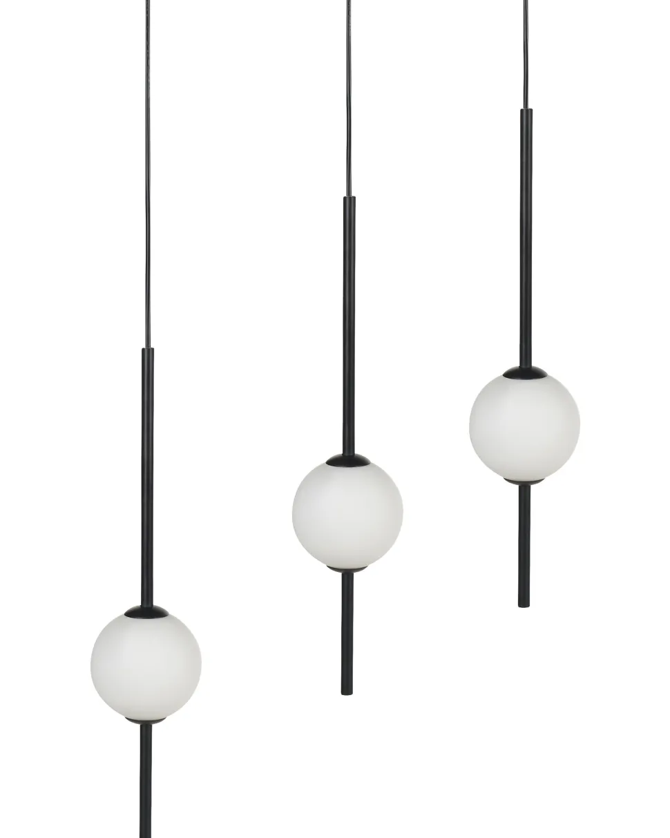Hangeleuchte Led Metall Schwarz 3-Flammig Shannon