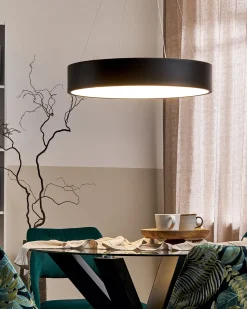 Hangeleuchte Led Schwarz Ringform Lenya