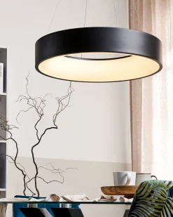 Hangeleuchte Led Schwarz Ringform Lenya