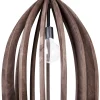 Hangeleuchte Mango Holz Dunkelbraun Gitter-Design Manair