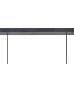 Hangeleuchte Mango Holz Schwarz / Messing 2-Flammig Kegelform Cheyyar