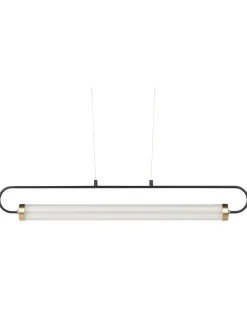 Hangeleuchte Metall Schwarz Integriertes Led-Licht Henry