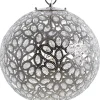 Hangeleuchte Nickel Blumenmuster Kugelform Volta