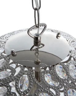 Hangeleuchte Nickel Blumenmuster Kugelform Volta