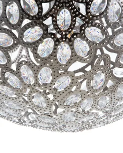 Hangeleuchte Nickel Blumenmuster Kugelform Volta