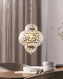Hangeleuchte Nickel Blumenmuster Bandama
