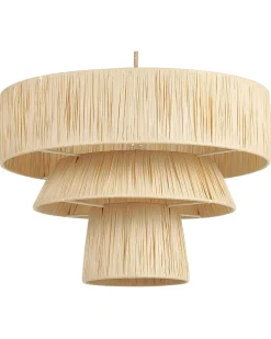 Hangeleuchte Papier Naturlich Wasserfall-Optik Rund Chambo