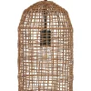 Hangeleuchte Papiergeflecht Braun Gitter Lucite