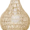 Hangeleuchte Papiergeflecht Sandbeige Tropfenform Molopo