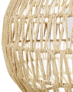 Hangeleuchte Papiergeflecht Sandbeige Tropfenform Molopo