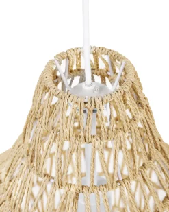 Hangeleuchte Papiergeflecht Sandbeige Tropfenform Molopo