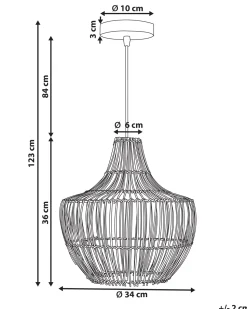 Hangeleuchte Rattan Naturlich Glockenform Mazowe