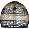Hangeleuchte Rattan Naturlich / Schwarz Rund Bumi