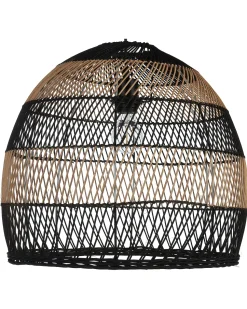 Hangeleuchte Rattan Naturlich / Schwarz Rund Bumi