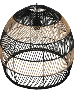 Hangeleuchte Rattan Naturlich / Schwarz Rund Bumi