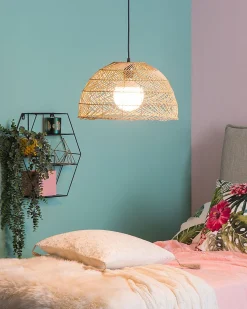 Hangeleuchte Rattan Naturlich Rund Selenge