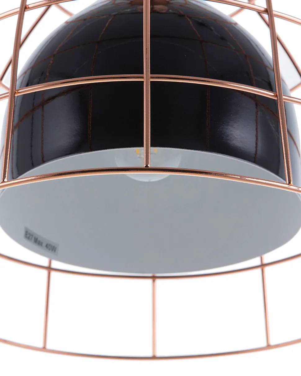 Hangeleuchte Schwarz / Kupfer Glockenform Tresa