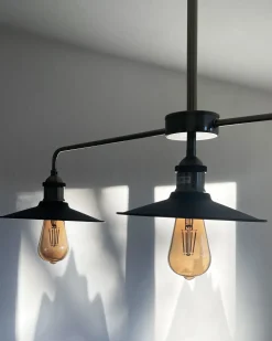 Hangeleuchte Schwarz 3-Flammig Kegelform Montone