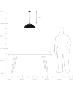Hangeleuchte Schwarz Geometrisch Senia