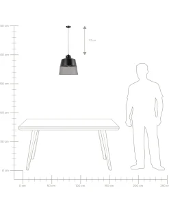 Hangeleuchte Schwarz Glockenform Muga