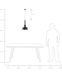 Hangeleuchte Schwarz Glockenform Driva