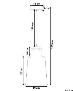 Hangeleuchte Schwarz Glockenform Neva