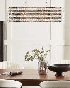 Hangeleuchte Silber 2-Flammig Oval Cavone