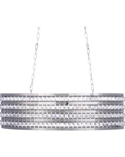 Hangeleuchte Silber 2-Flammig Oval Cavone