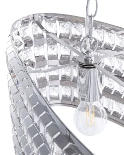 Hangeleuchte Silber 2-Flammig Oval Cavone