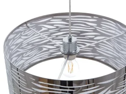Hangeleuchte Silber Trommelform Torno