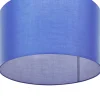 Hangeleuchte Stoff Blau Trommelform Rund Dulce
