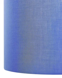 Hangeleuchte Stoff Blau Trommelform Rund Dulce