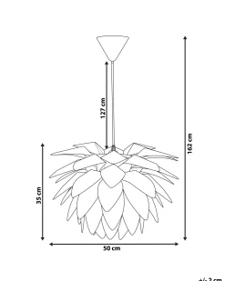 Hangeleuchte Weis 50 Cm Blumenform Musone