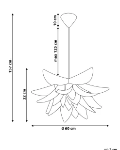 Hangeleuchte Weis Blumenform Alva
