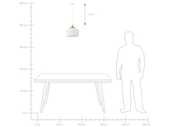 Hangeleuchte Weis Glockenform Angara