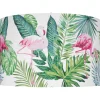Hangeleuchte Weis Trommelform Flamingo