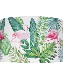 Hangeleuchte Weis Trommelform Flamingo