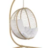 Hangesessel Mit Gestell 98 X 100 Cm Flechtseil Beige Arco