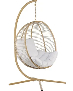 Hangesessel Mit Gestell 98 X 100 Cm Flechtseil Beige Arco