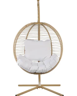 Hangesessel Mit Gestell 98 X 100 Cm Flechtseil Beige Arco