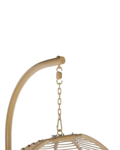 Hangesessel Mit Gestell 98 X 100 Cm Flechtseil Beige Arco