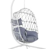 Hangesessel Mit Gestell 100 X 108 Cm Flechtseil Weis Adria