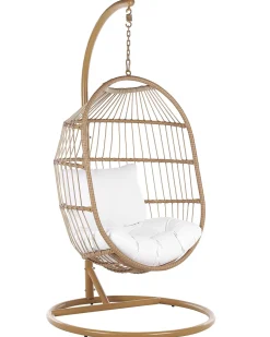 Hangesessel Mit Gestell O 102 Cm Rattan / Flechtseil Naturlich Alba