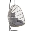 Hangesessel Mit Gestell O 97 Cm Rattan Grau Casoli
