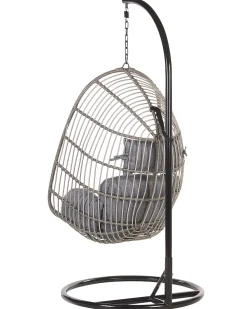 Hangesessel Mit Gestell O 97 Cm Rattan Grau Casoli