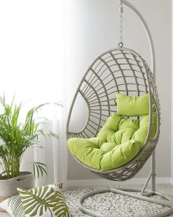 Hangesessel Mit Gestell O 96 Cm Rattan Taupe Arpino