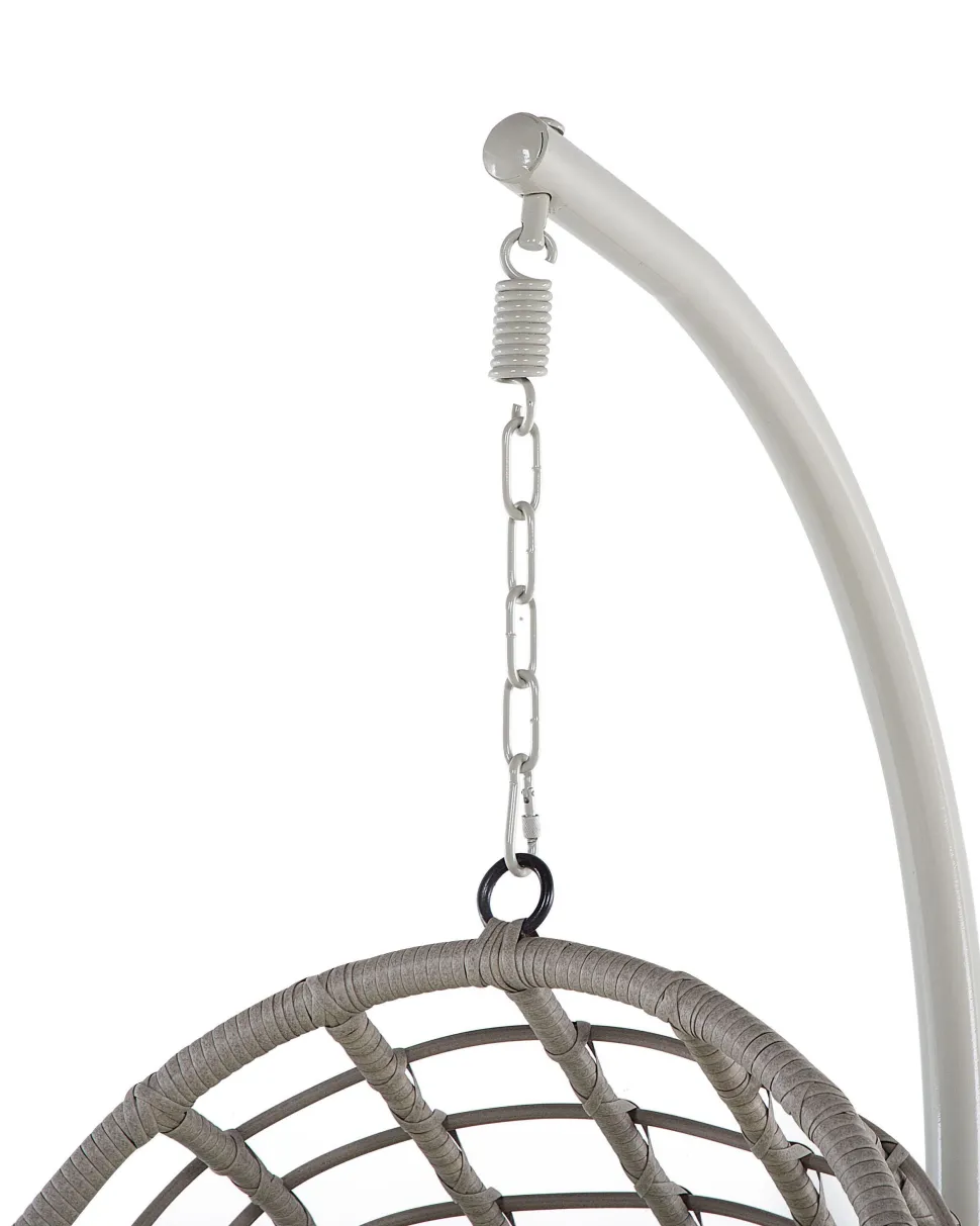 Hangesessel Mit Gestell O 96 Cm Rattan Taupe Arpino